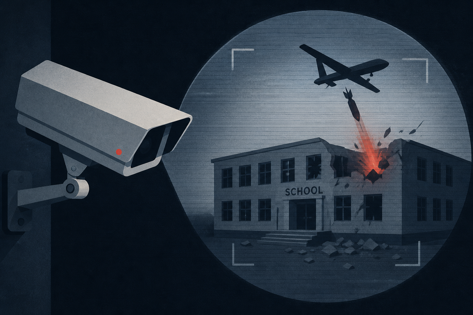 CCTV Shows Russian Drone Strike on Kyiv School