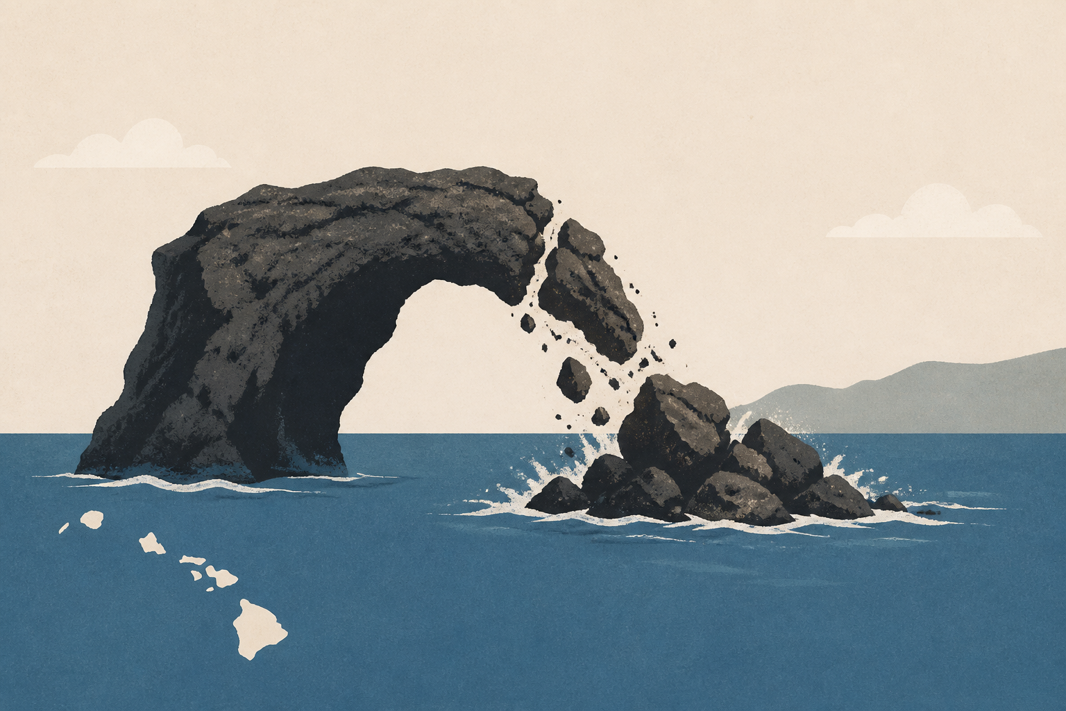 Hawaii’s famed Hōlei Sea Arch has collapsed