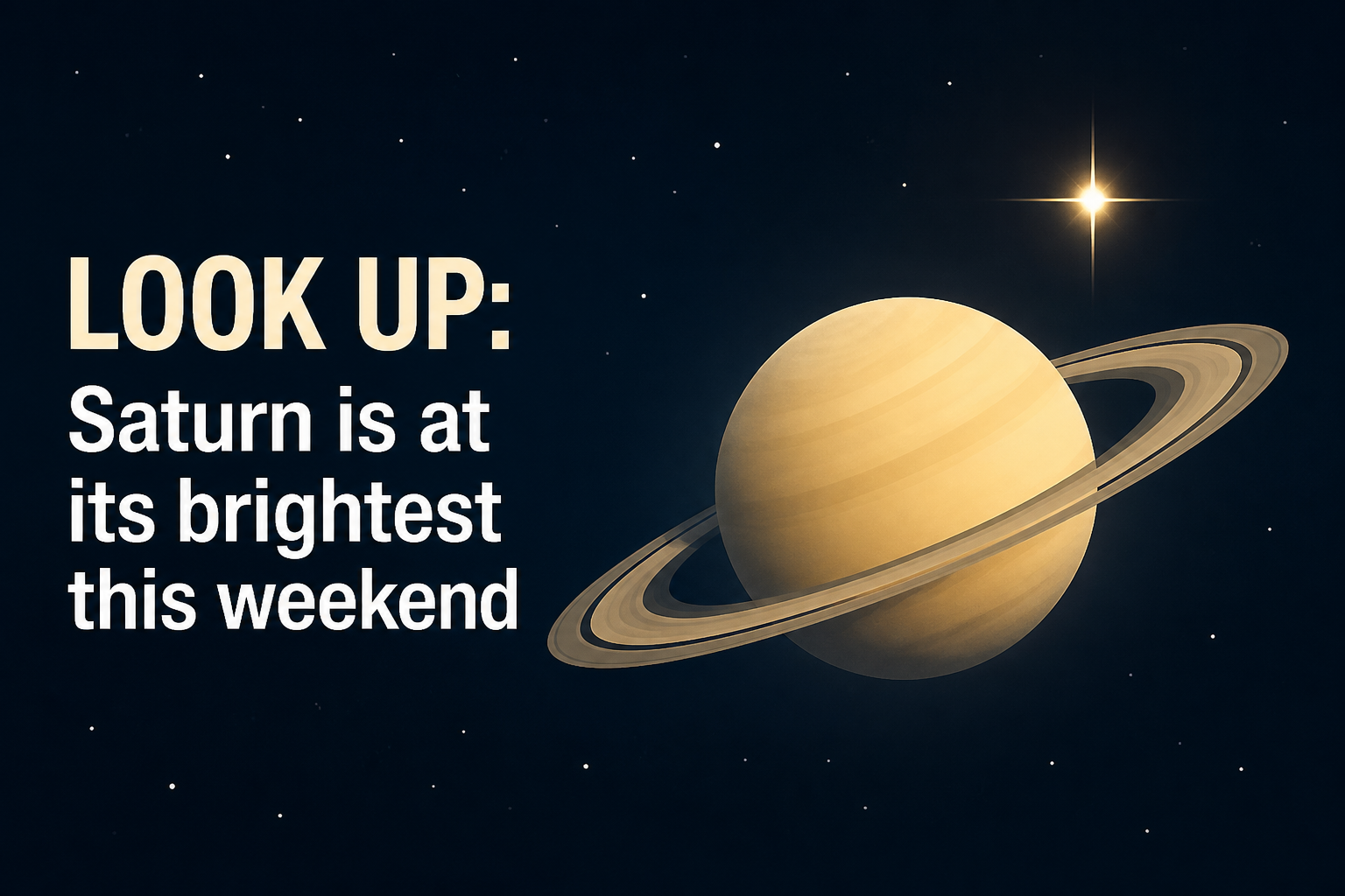Look up: Saturn is at its brightest this weekend