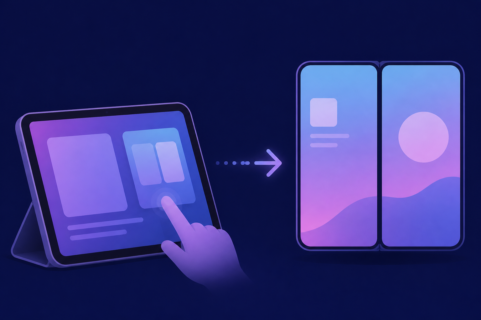 Using an iPad mini to preview the iPhone Duo experience