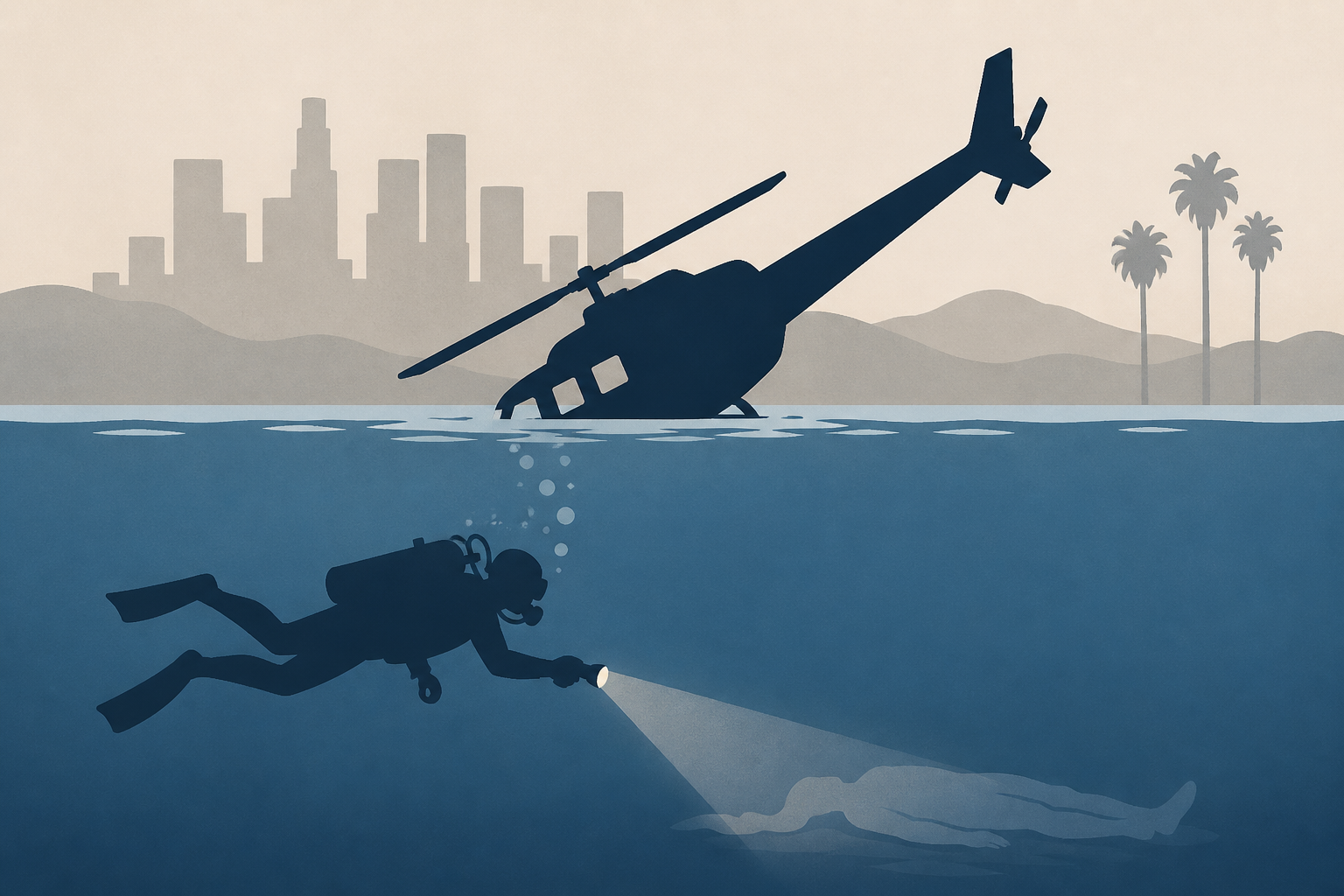 Police divers find body of person missing after helicopter crash near LA