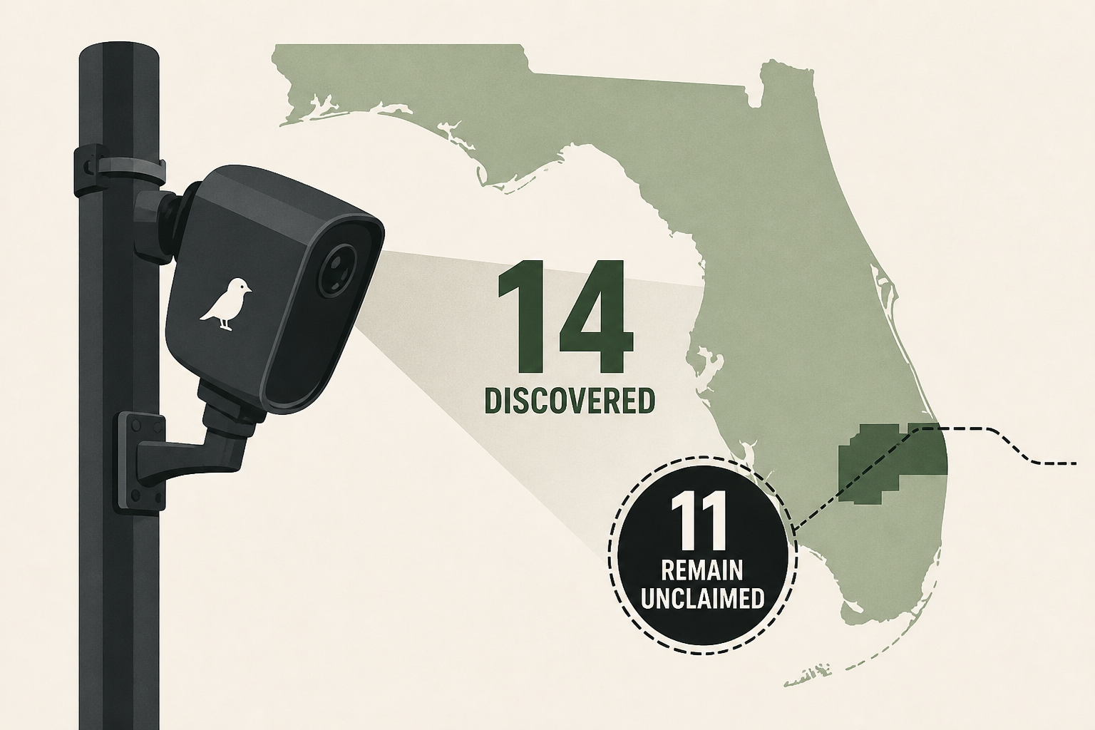 A Florida county discovered 14 Flock cameras nobody authorized, and 11 remain unclaimed