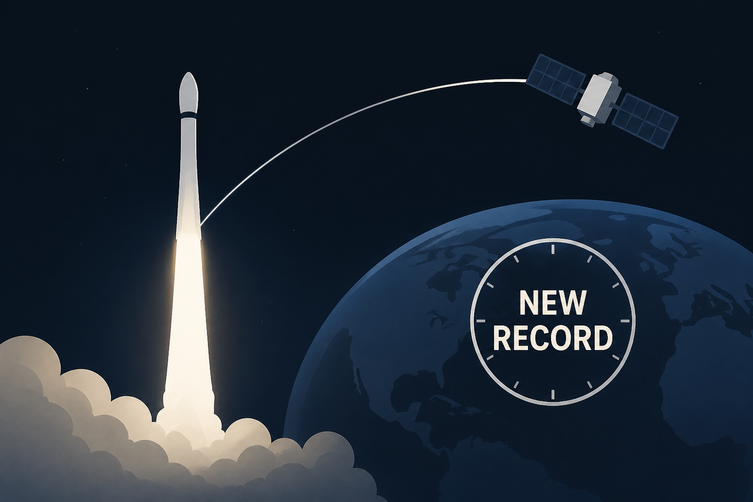 SpaceX's midnight spy satellite launch quietly set a new record