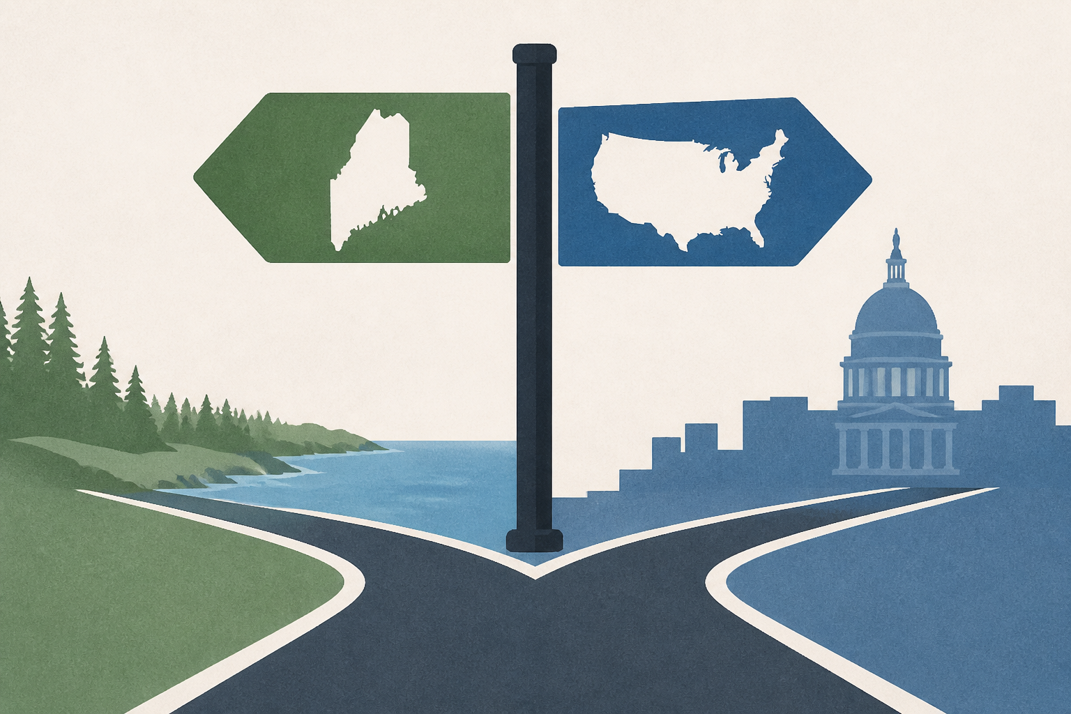 CBS News poll finds voters split on state v. national focus in tied Maine Senate race