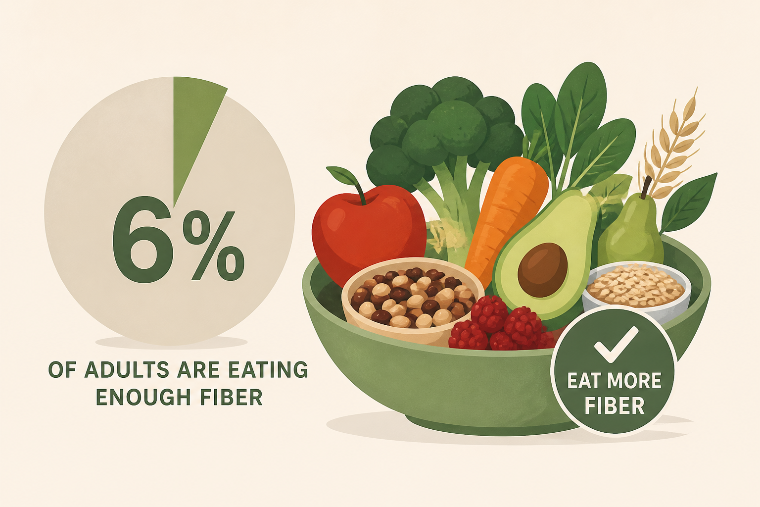 New report says only 6% of adults are eating enough fiber: How to eat more