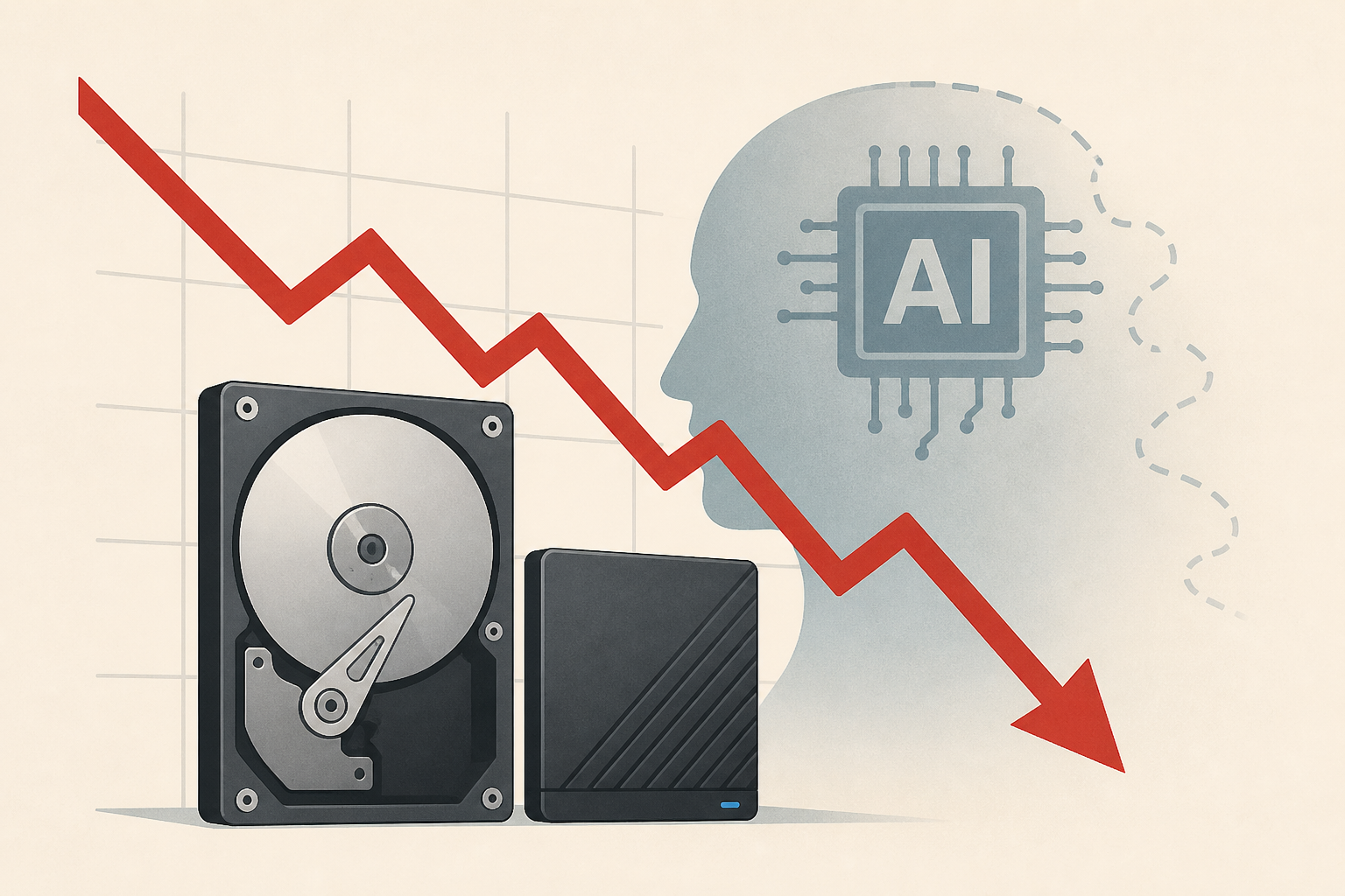 Seagate Stock and Western Digital Tumble as Investors Worry AI Shortage Will Ease