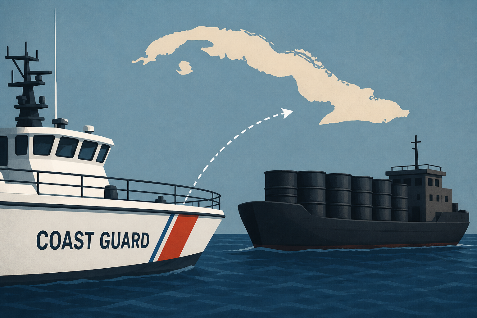 US Coast Guard says it seized ships with thousands of gallons of oil destined for Cuba