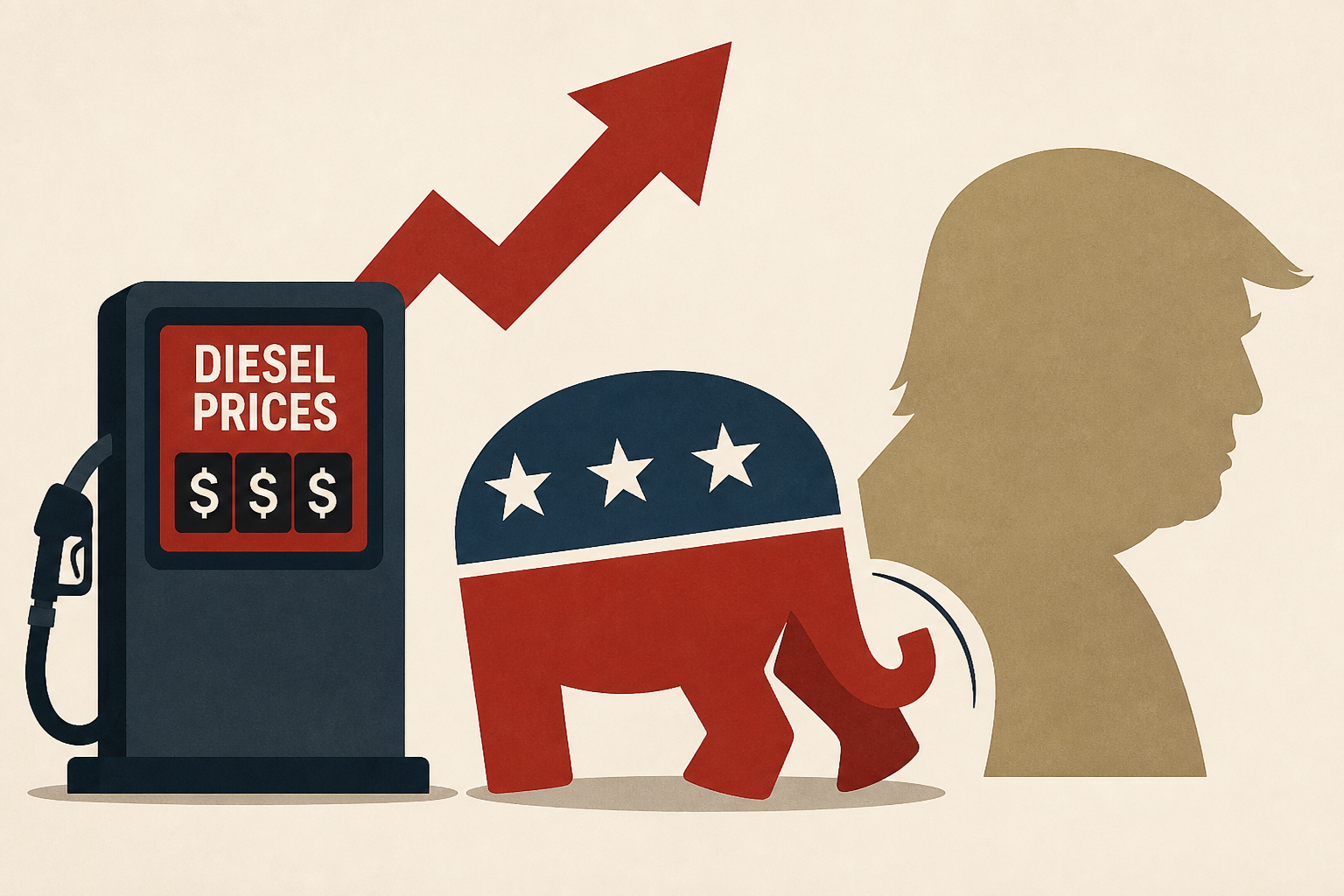 Amid rising diesel prices, Republicans turn against Trump for first time on handling inflation