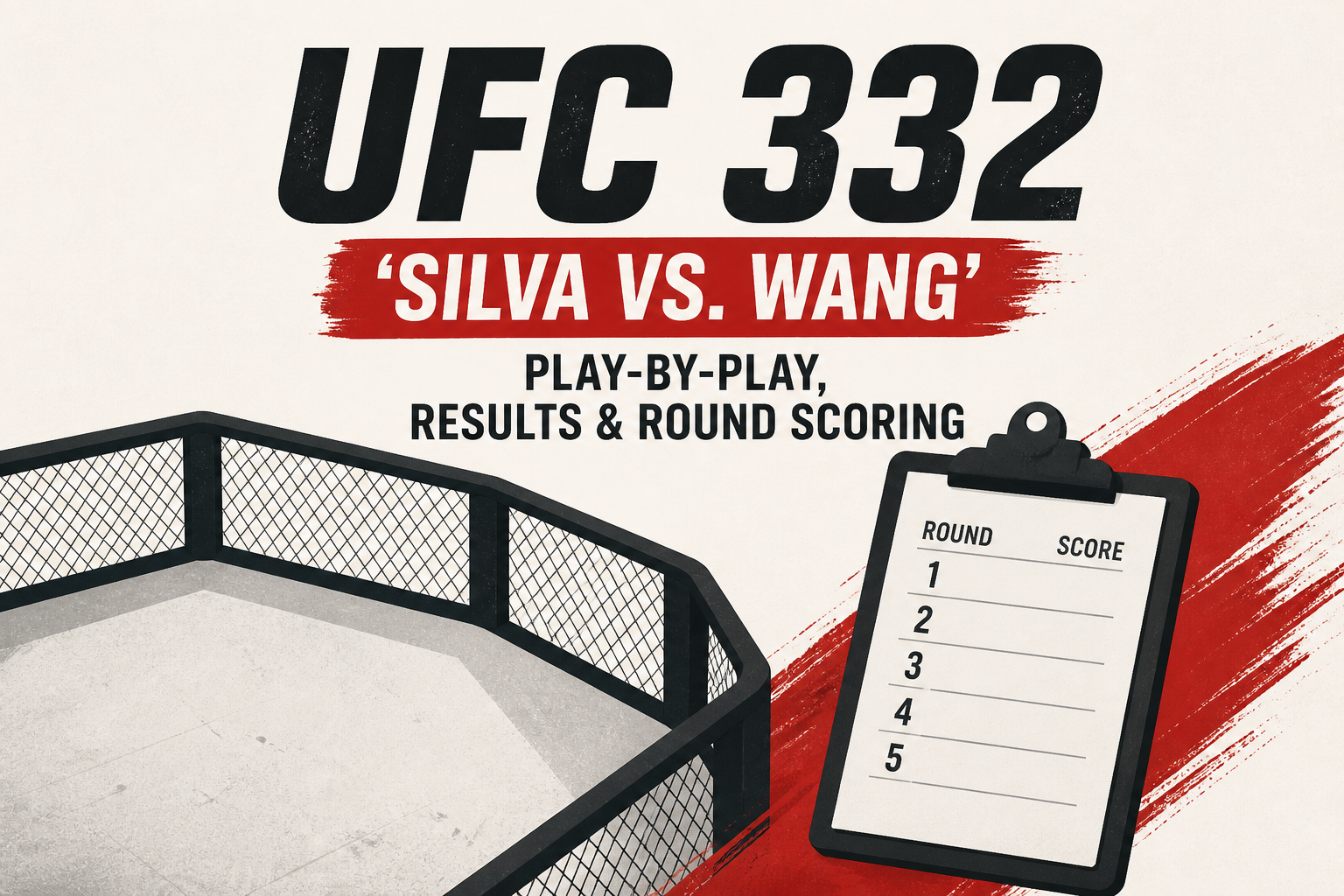 UFC 332 ‘Silva vs. Wang’ play-by-play, results & round scoring