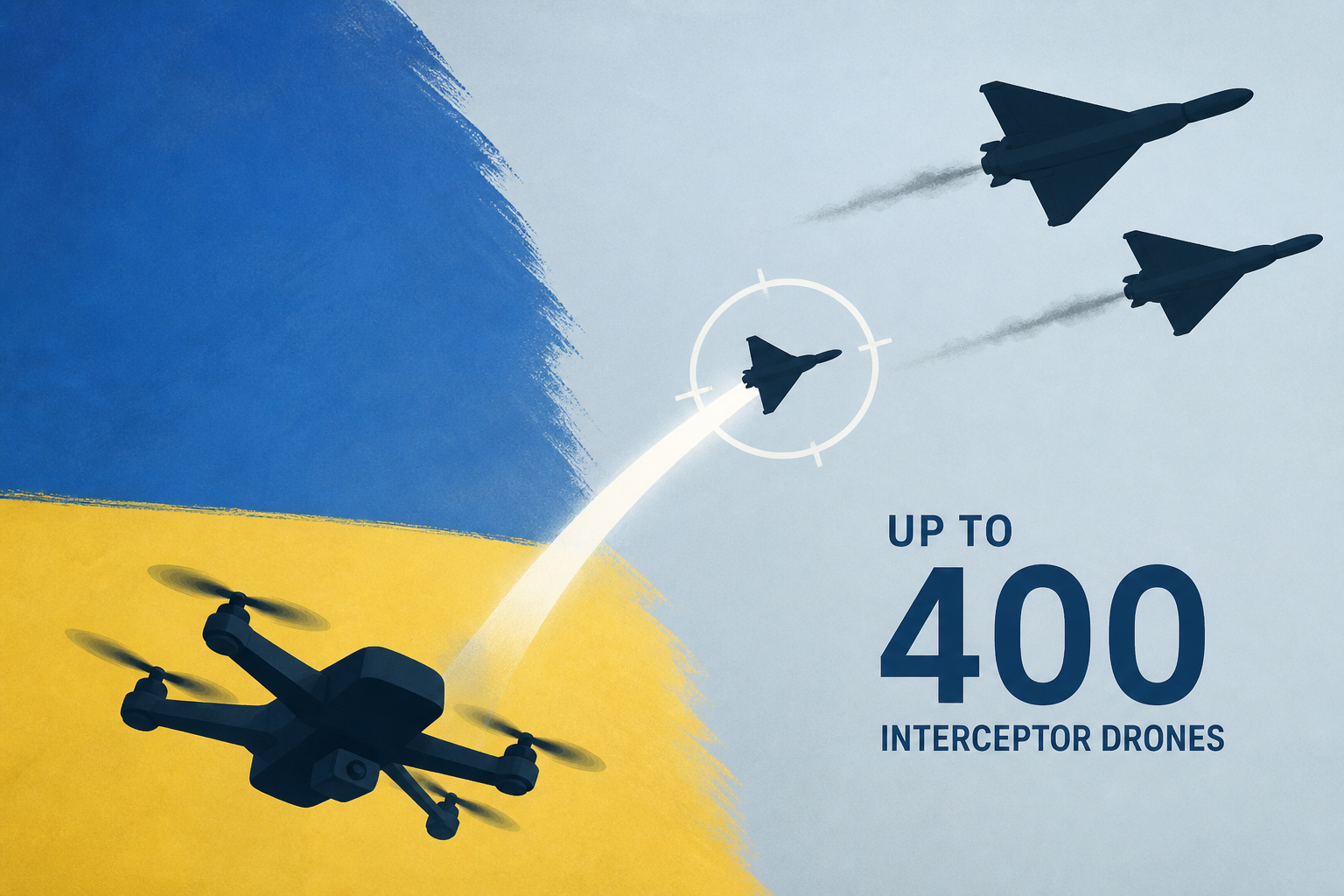 Ukraine aims to produce up to 400 interceptor drones as Russian jet-powered drone use grows, Zelensky says