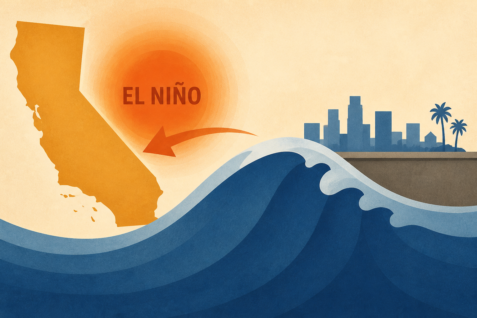 El Niño causes ocean phenomenon waves to raise California sea levels