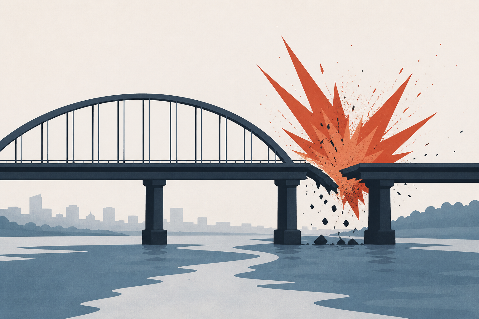 Russia strikes another major bridge across Kyiv's Dnipro river