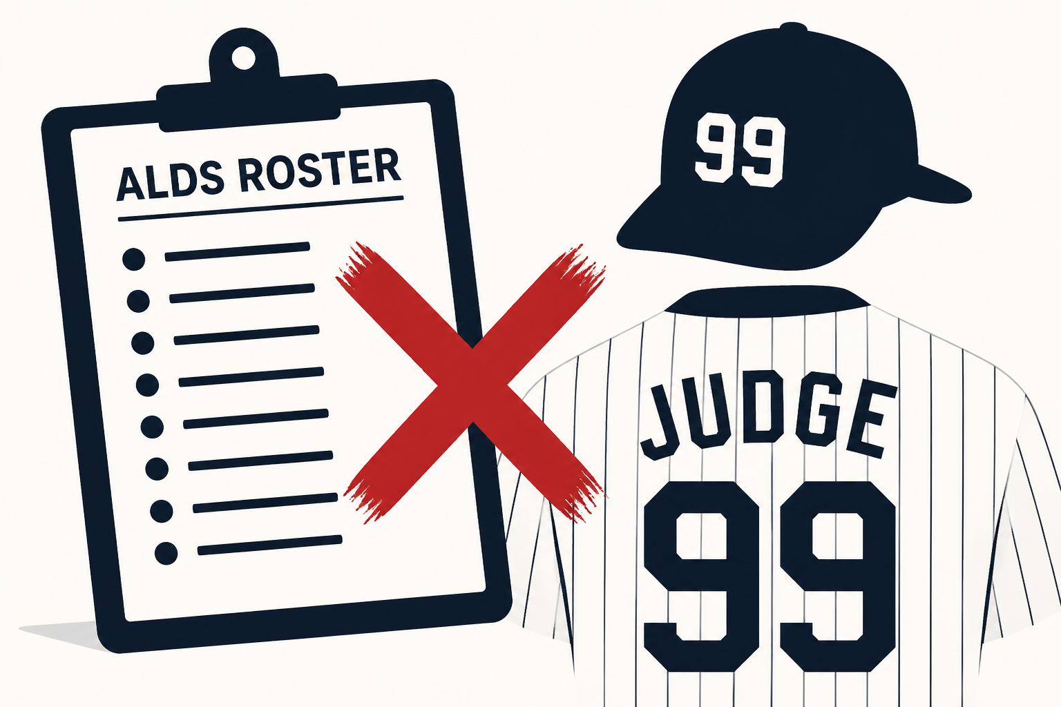 Aaron Judge not included on Yankees' ALDS roster to face Rays