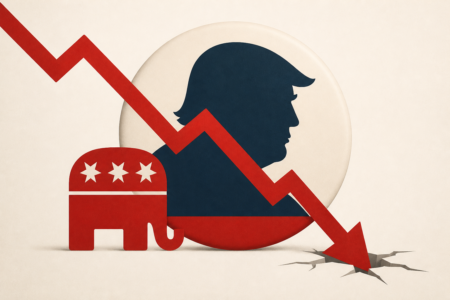 Republicans watch with alarm as Trump’s approval rating sinks in their own internal polling