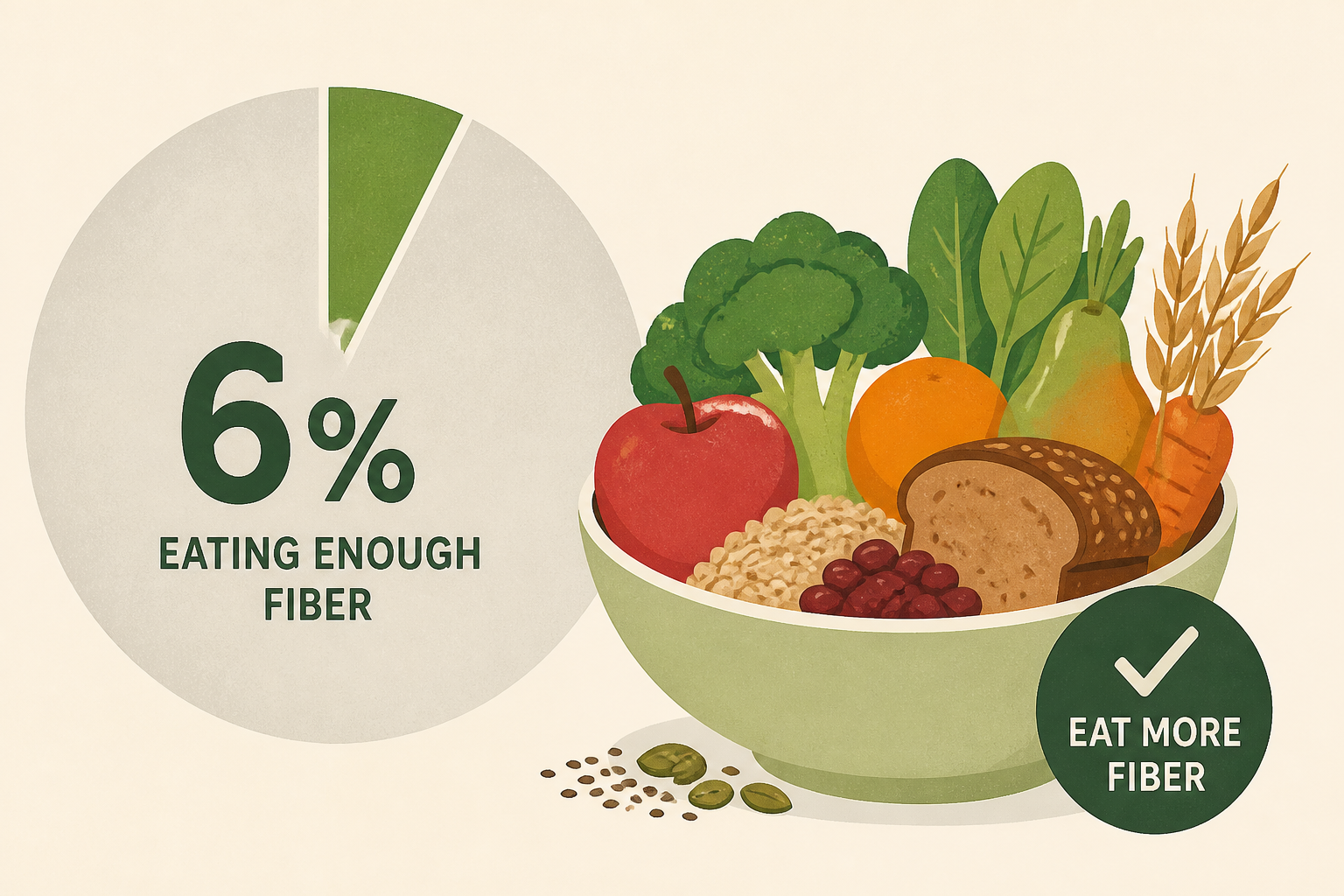 New report says only 6% of adults are eating enough fiber: How to eat more