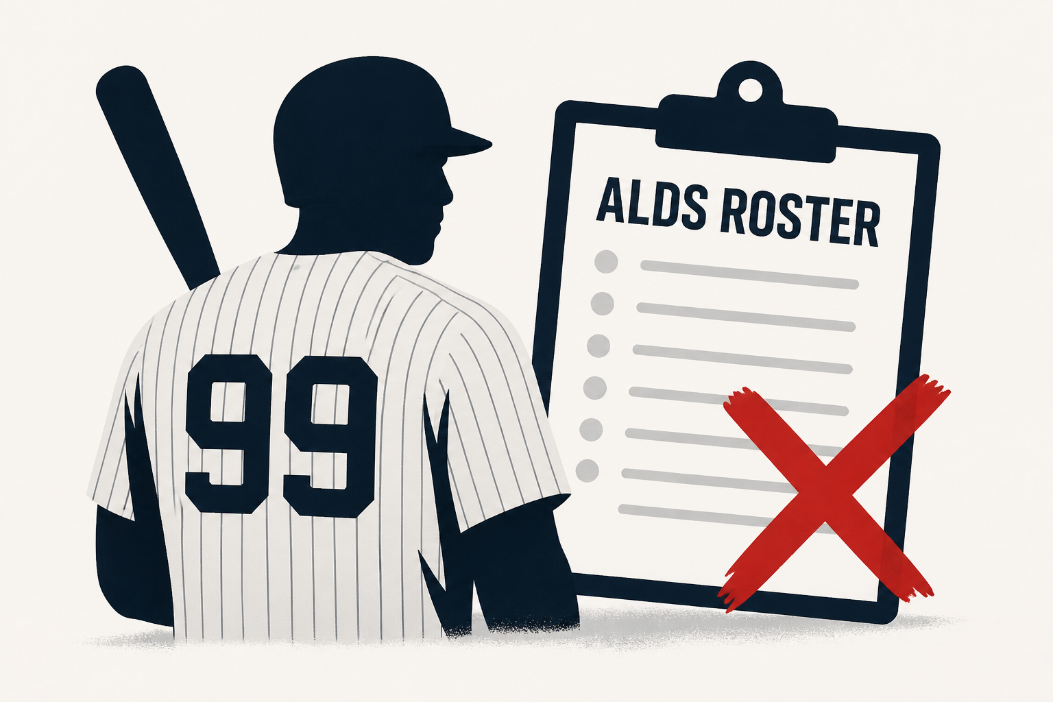 Aaron Judge not ready for return as he's left off Yankees' ALDS roster
