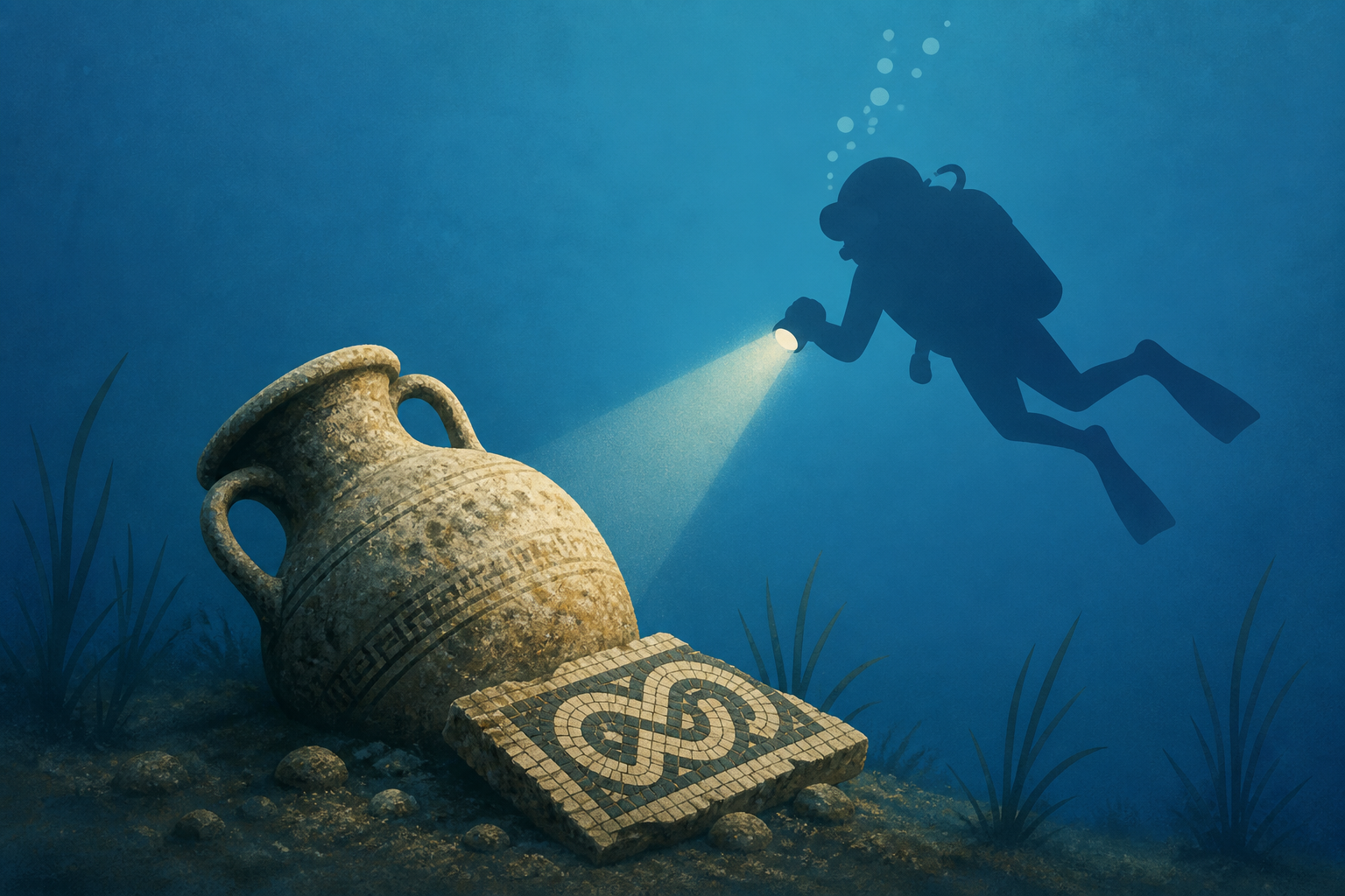 Ancient Roman artifacts are found on Sardinia seabed by police divers