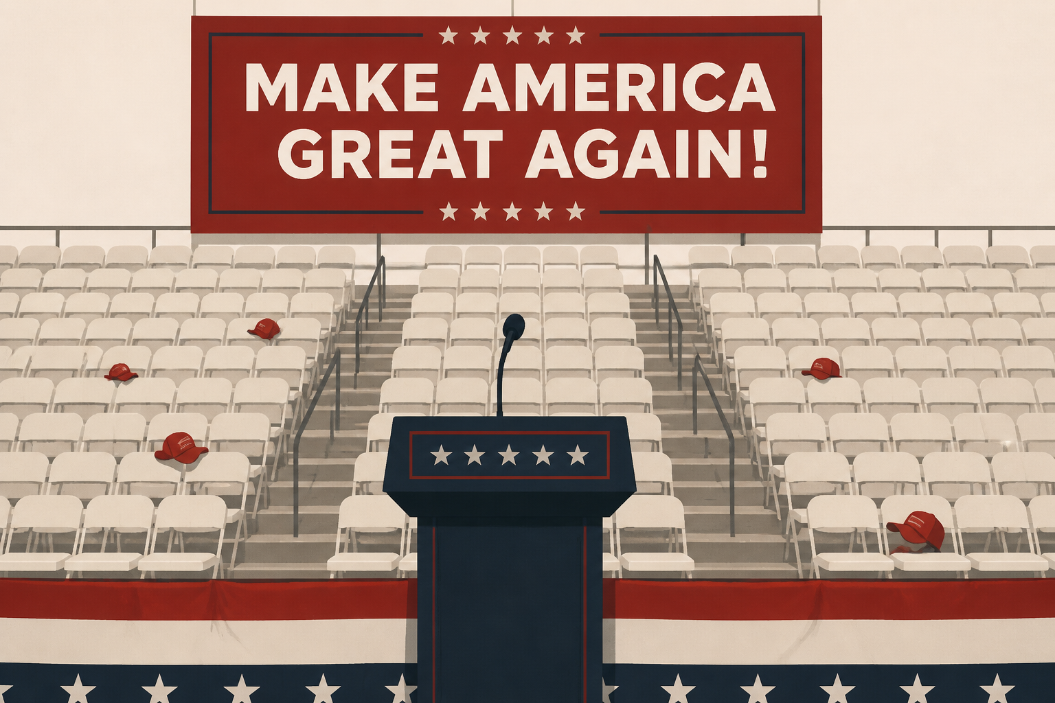 Trump Humiliated by Empty Seats at Red State MAGA Rally