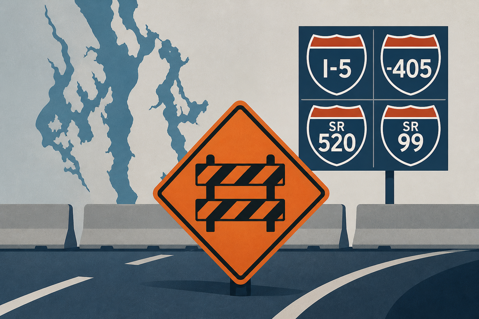 Puget Sound road closures to snarl I-5, I-405, SR 520 and SR 99 through Monday