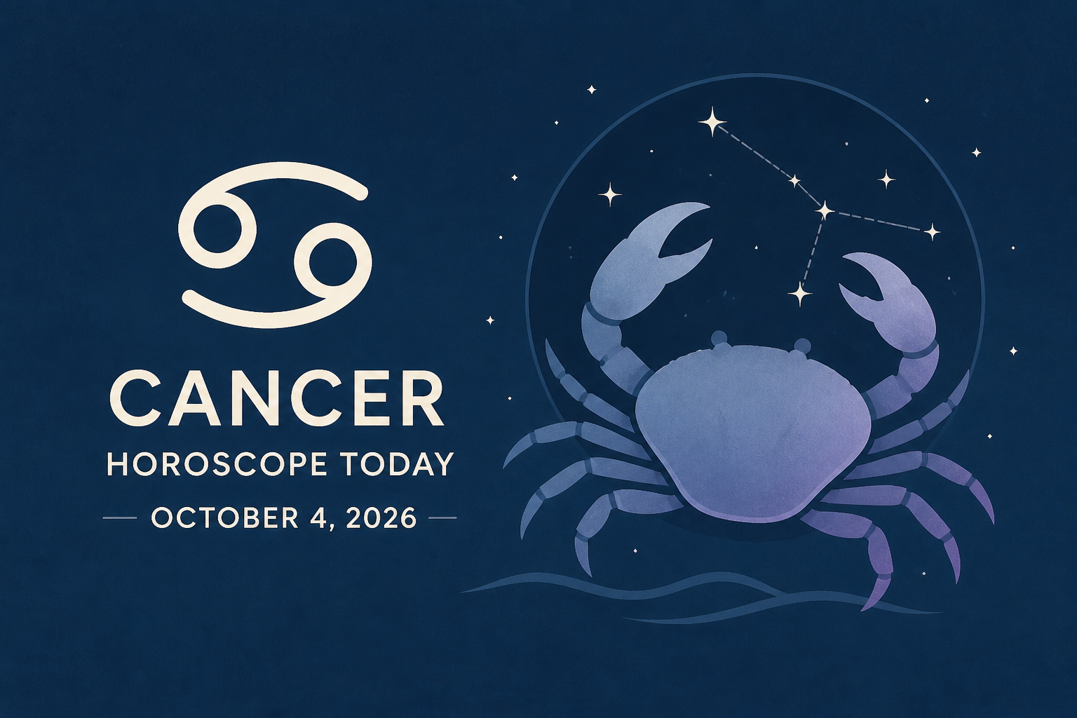 Cancer Horoscope Today: October 4, 2026
