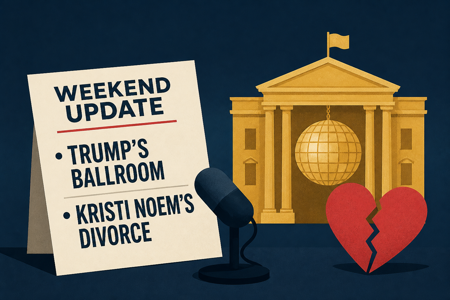 'SNL' Weekend Update Roasts Trump's Ballroom, Kristi Noem's Divorce