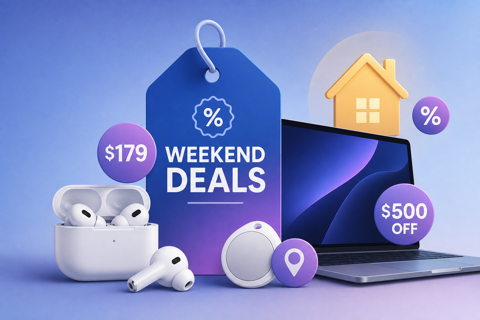 Apple weekend deals: AirPods Pro 3 $179, MacBook Pro $500 off, AirTag 2, Prime Day HomeKit discounts, more