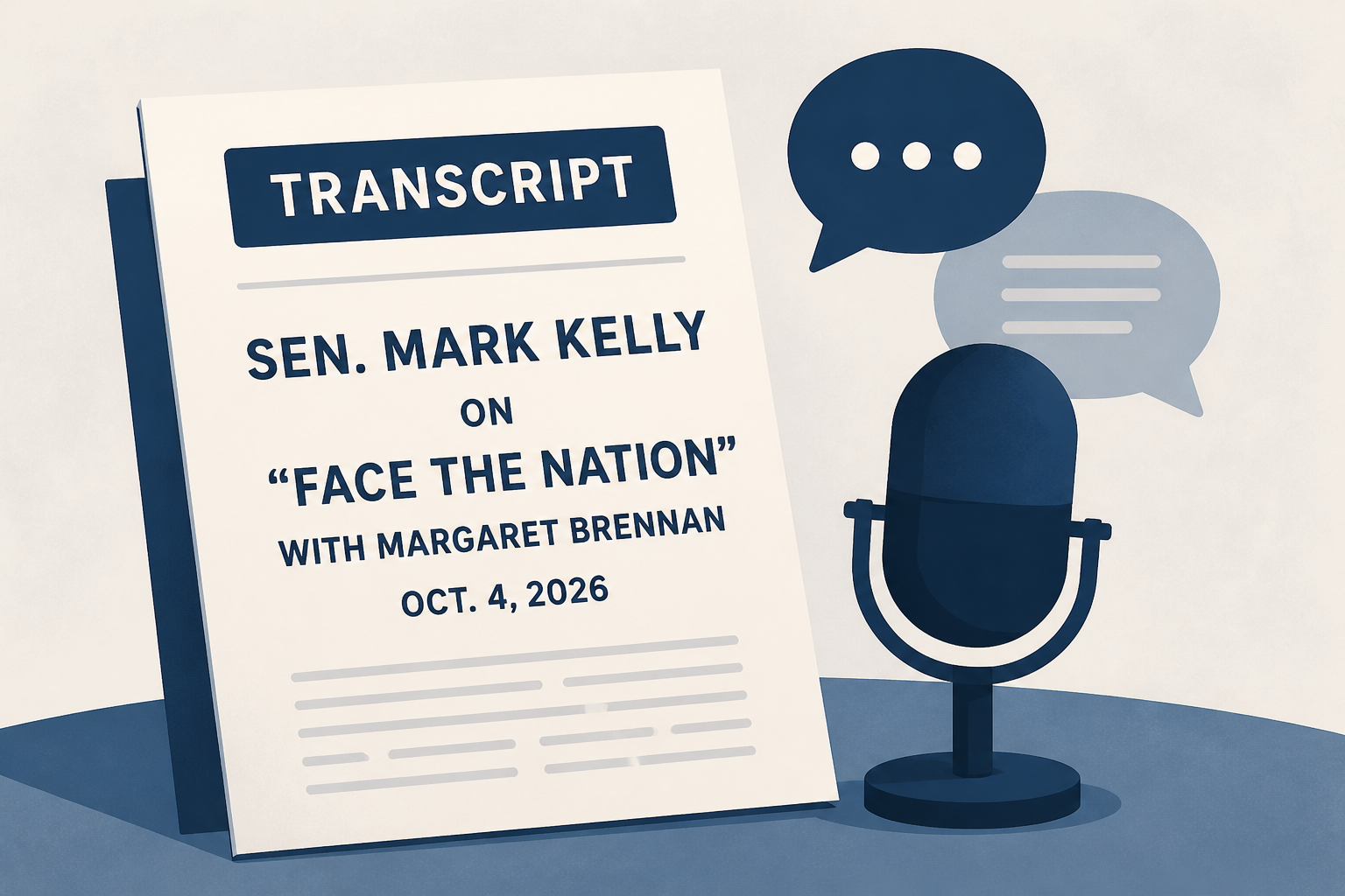 Transcript: Sen. Mark Kelly on "Face the Nation with Margaret Brennan," Oct. 4, 2026