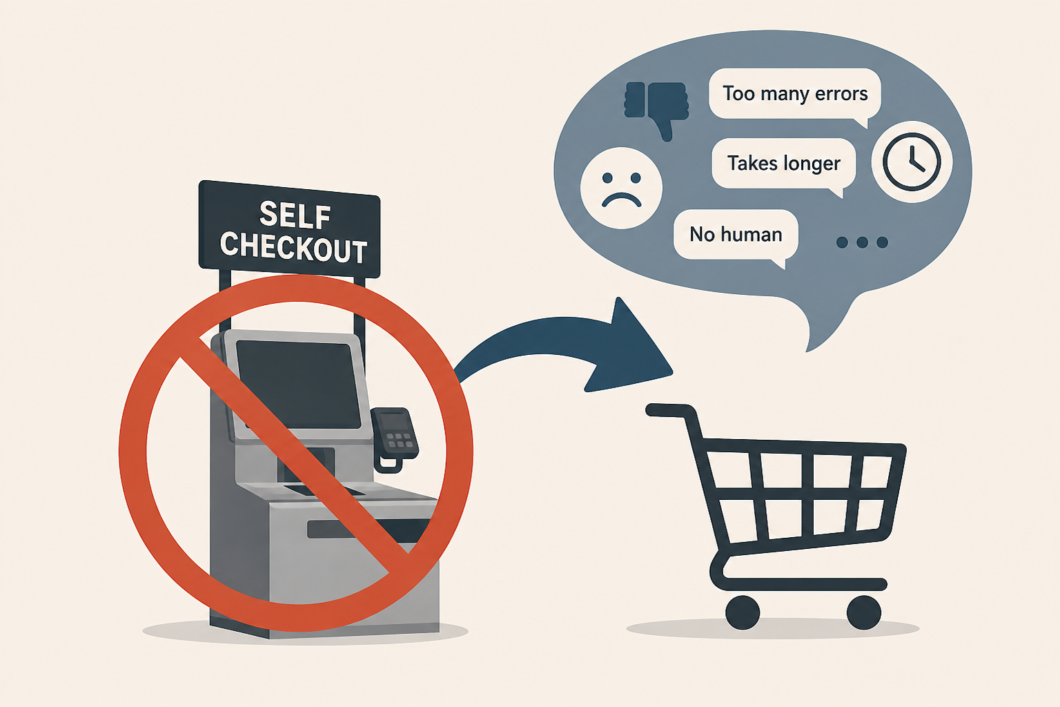 Stores are reversing course on self-checkout. The internet reveals clues as to why