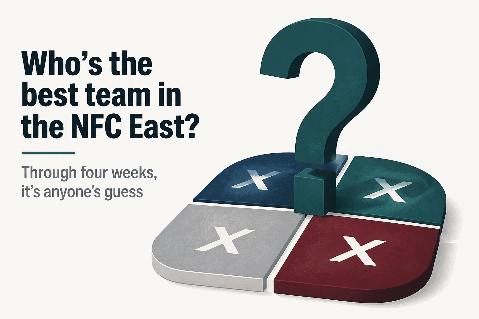 Who’s the best team in the NFC East? Through four weeks, it’s anyone’s guess