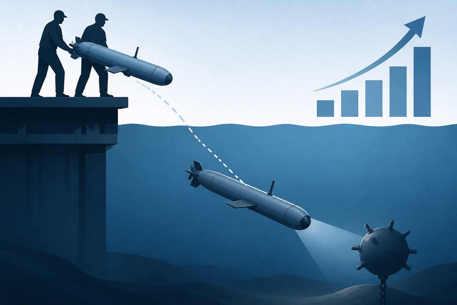 A 155-pound drone submarine that two people can carry and toss off the edge of a dock dives 1,000 feet and works 30-hour missions hunting sea mines, and the Navy just placed its biggest order of them