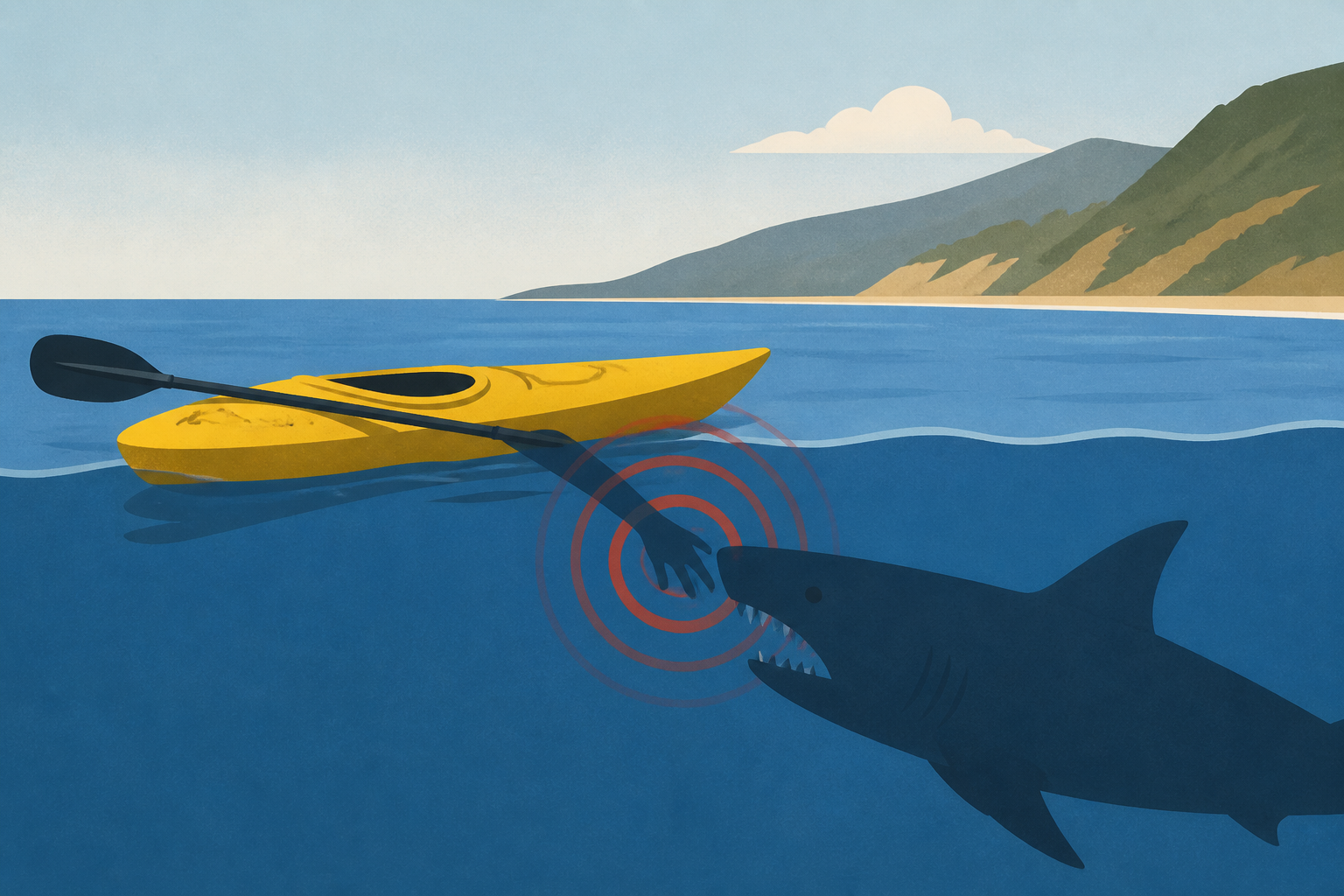 Kayaker bitten by shark twice while trying to release it off Malibu coast, authorities say