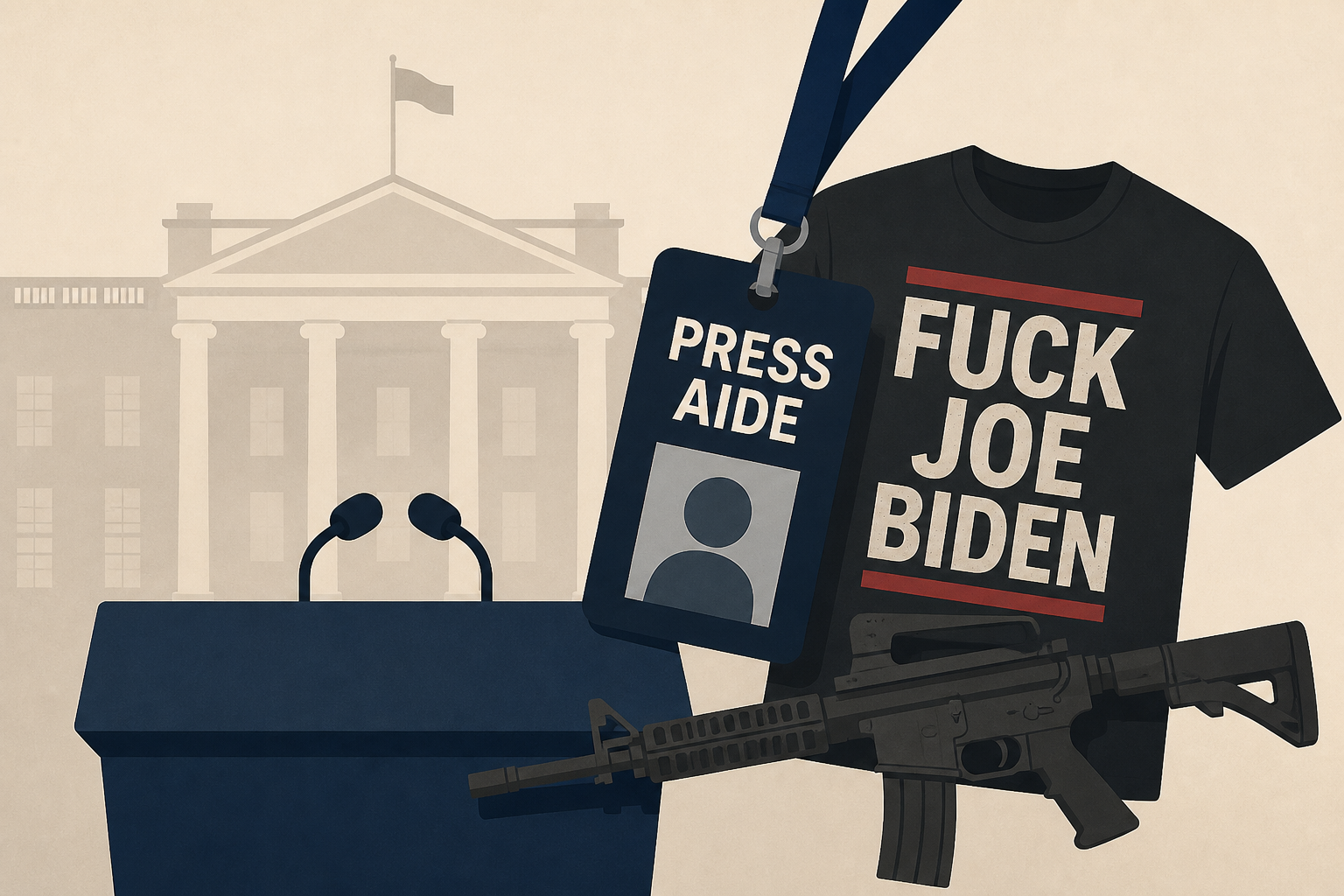 White House defends new press aide who posed with rifle in ‘Fuck Joe Biden’ shirt