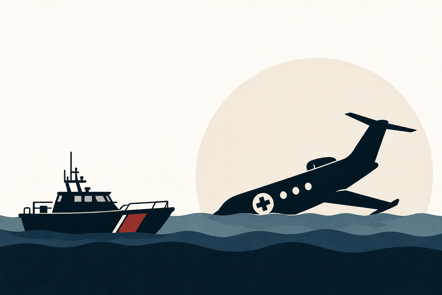 US coastguard suspends search for six on board crashed medical jet
