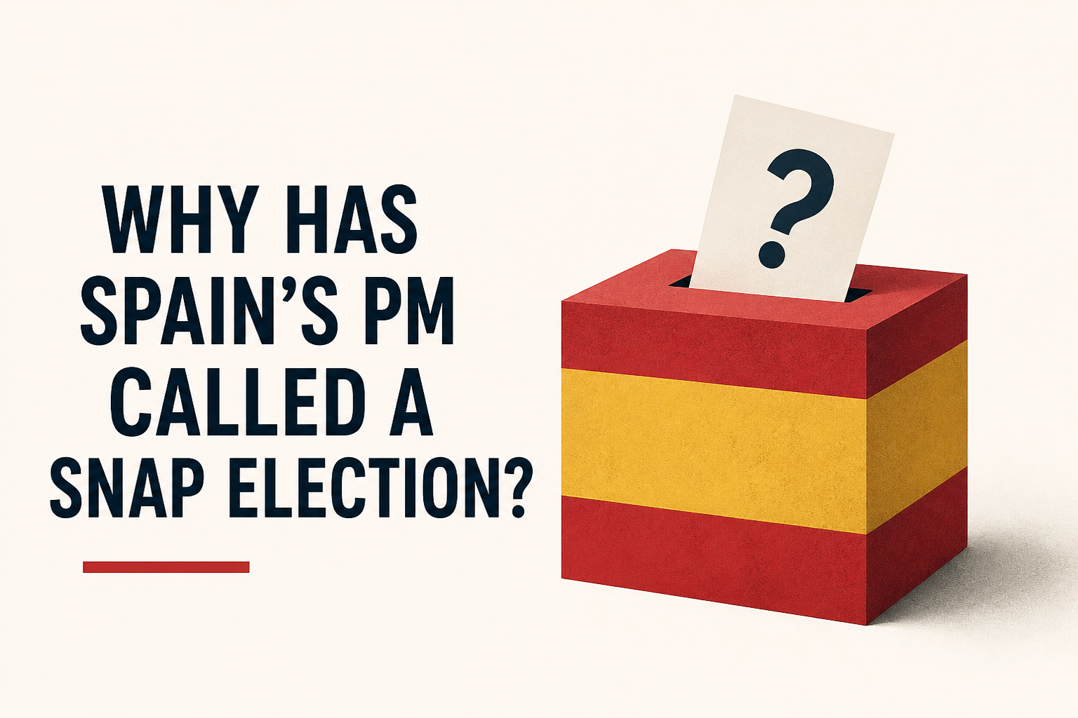 Why has Spain's PM called a snap election?