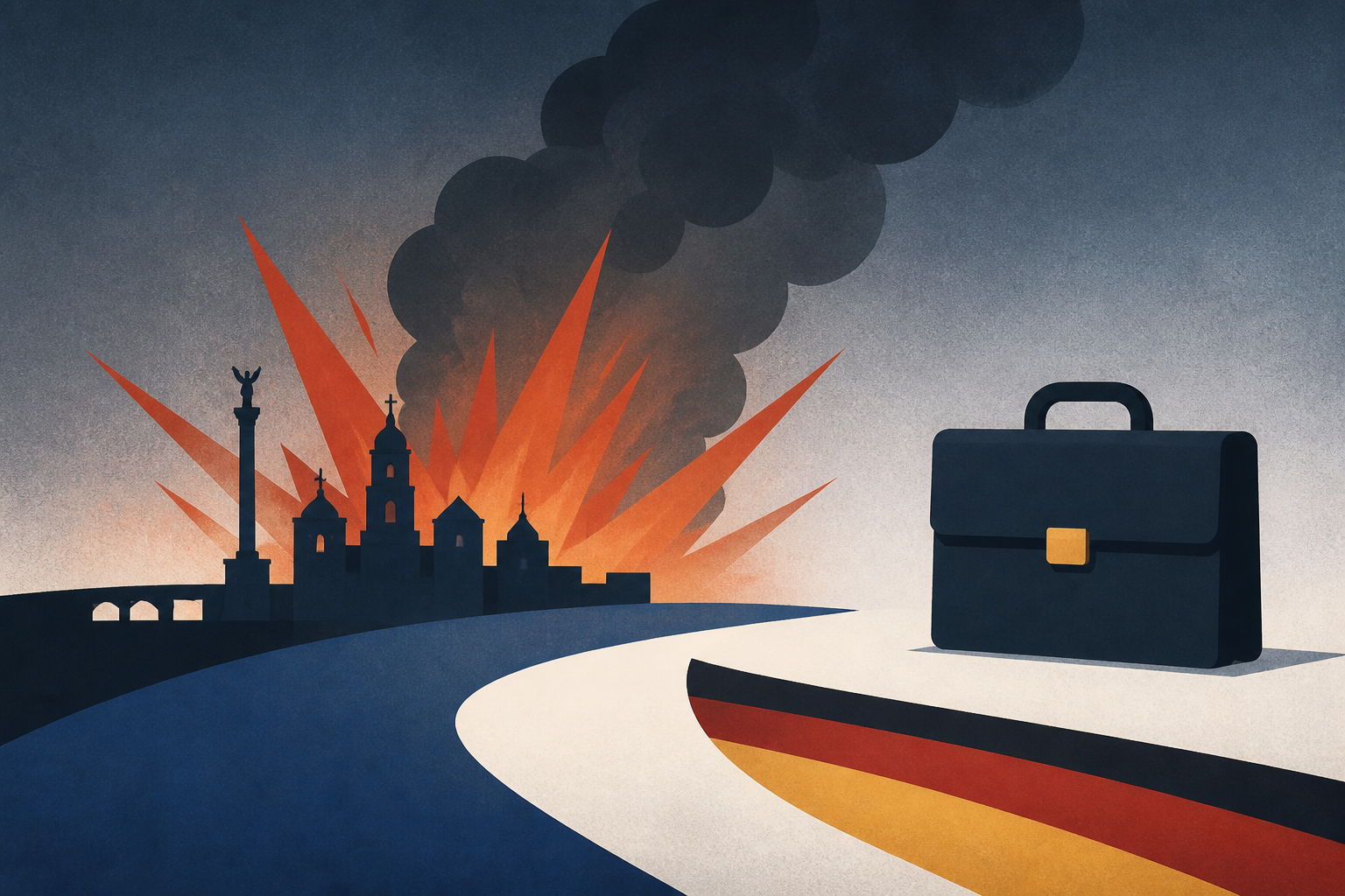 Russia pounds Kyiv during German chancellor’s visit in a new escalation