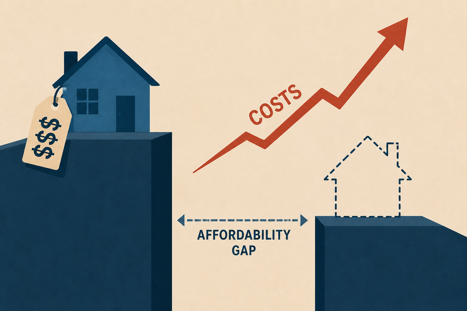 Home affordability gap for first-time buyers widens as costs rise