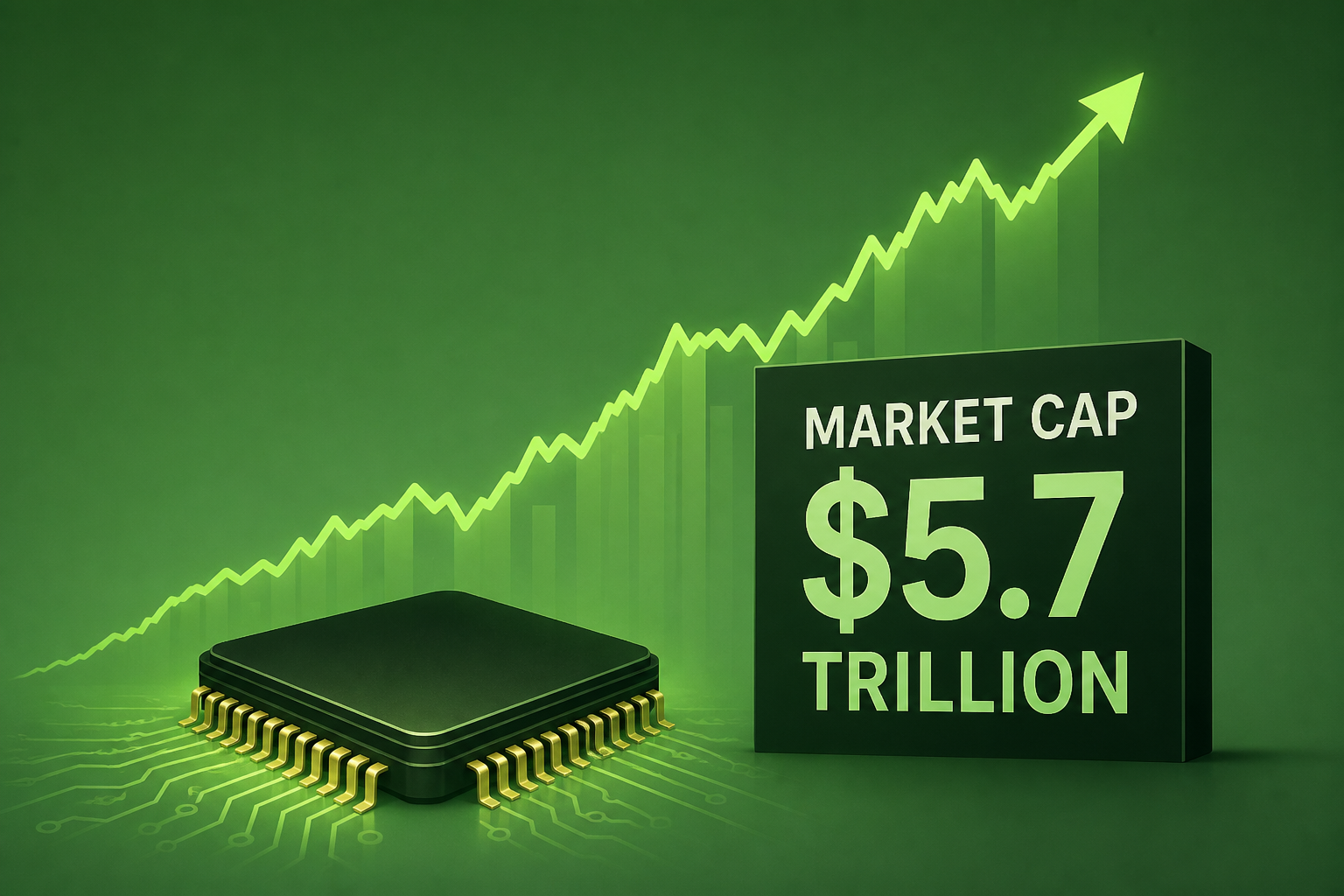 Nvidia stock tests all-time highs, market cap at $5.7 trillion