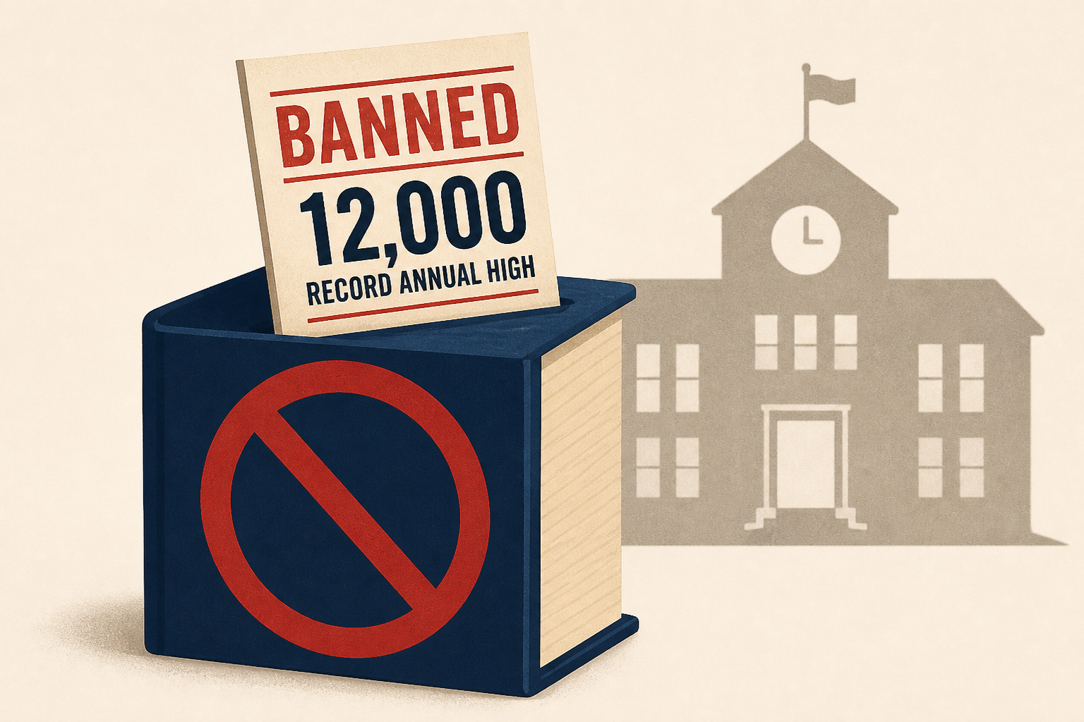 US book bans in public schools reach record annual high of 12,000