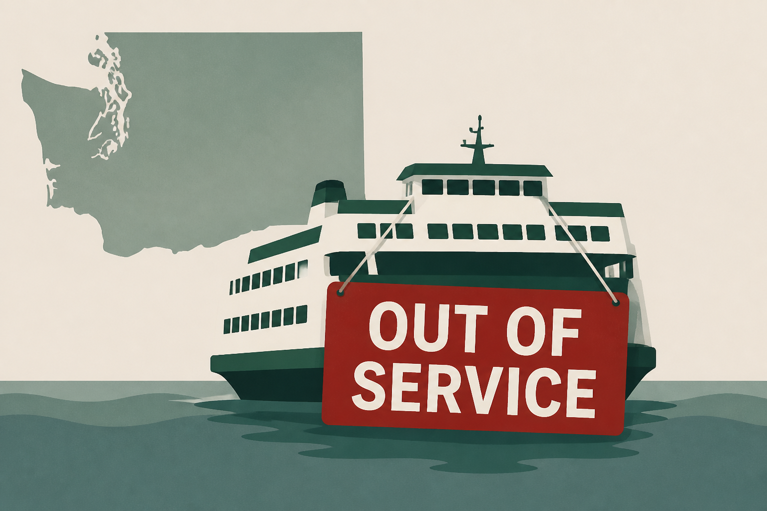 Washington State Ferries routes out of service