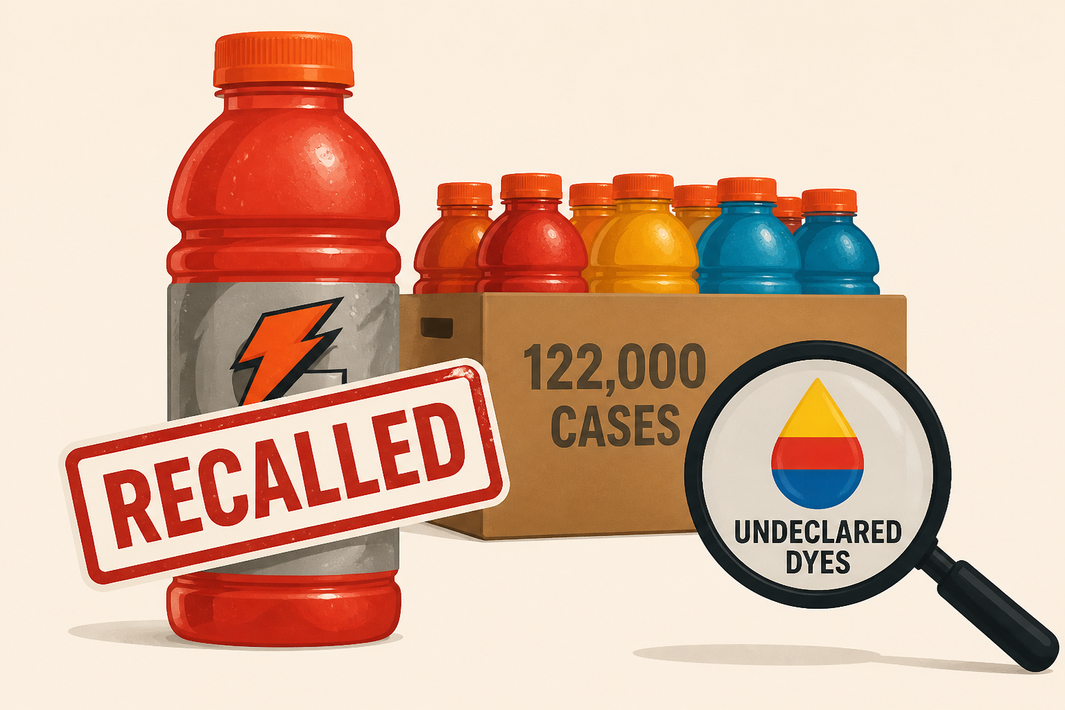 FDA recalls 122,000 cases of Gatorade over undeclared dyes