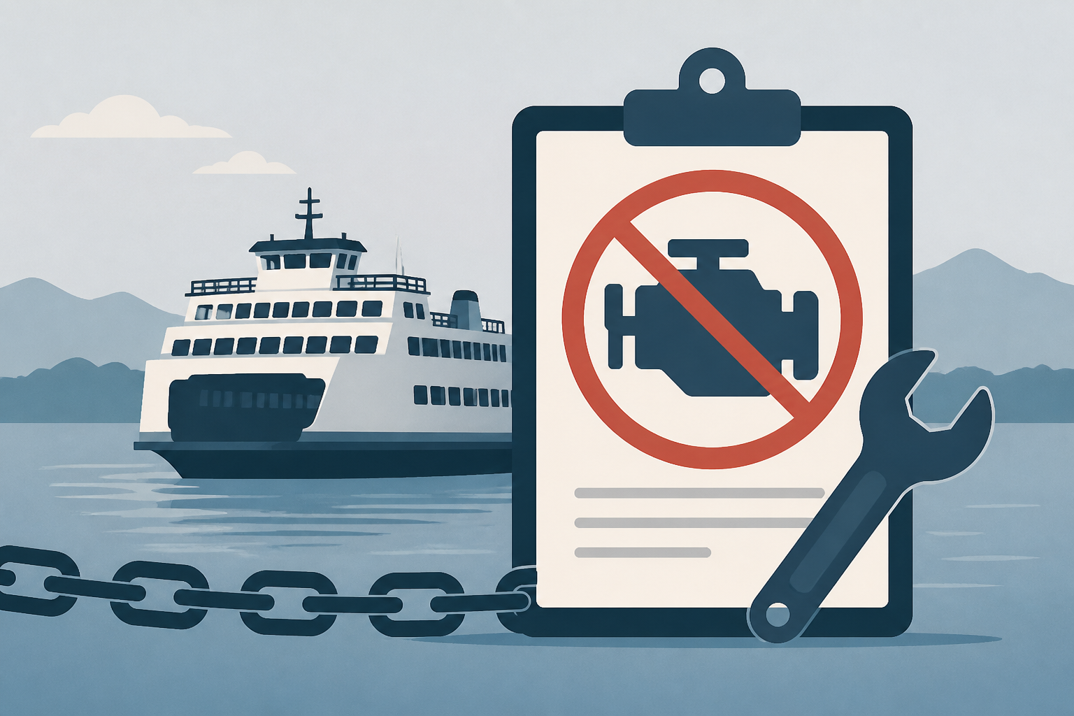 Ferry service snarled across Puget Sound region amid engine worker sick out