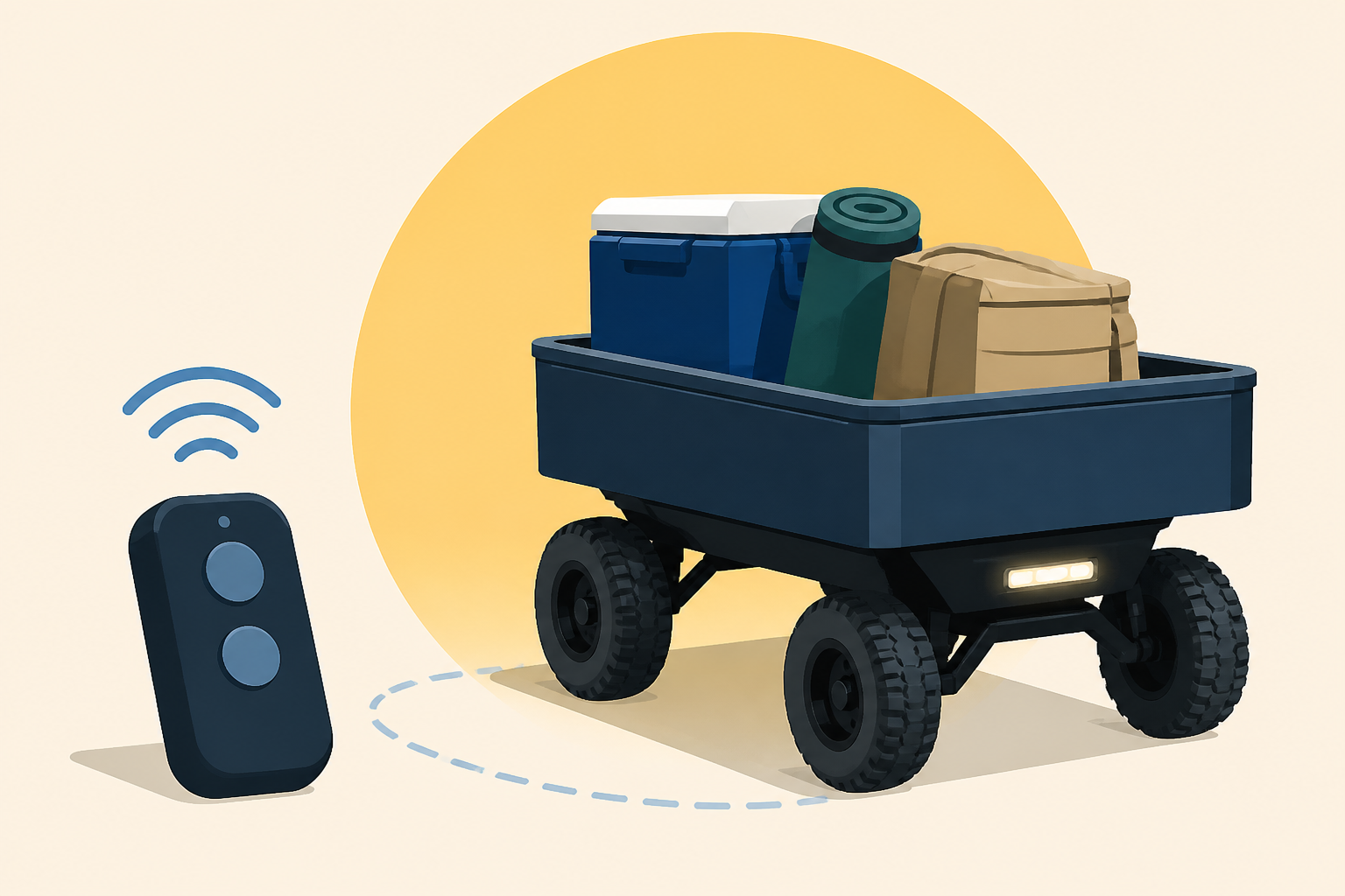 This remote-controlled wagon is silly but so very useful