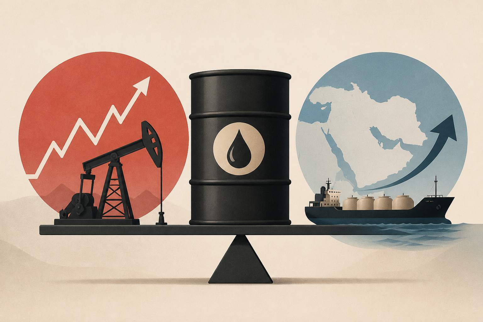 Oil prices stable as market weighs supply risks, rising Middle East exports