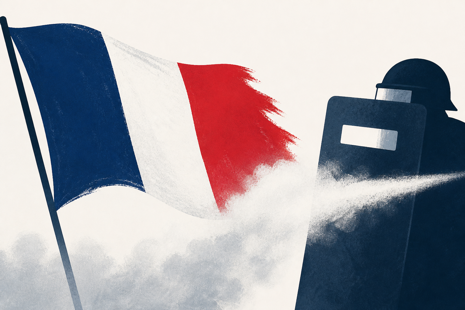 France national day of protests face down riot police, tear gas, water cannons : NPR