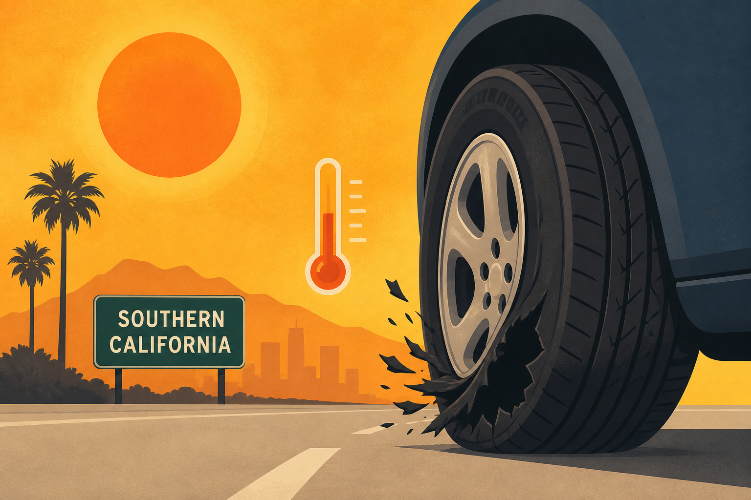 SoCal drivers warned over tire blowout risks during heatwave