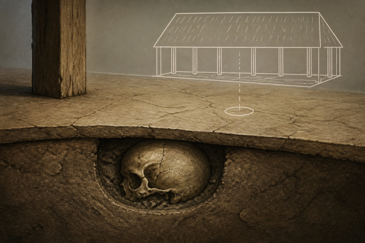 Archaeologists discover a child's skull built into the floor of a 2,500-year-old Scandinavian house