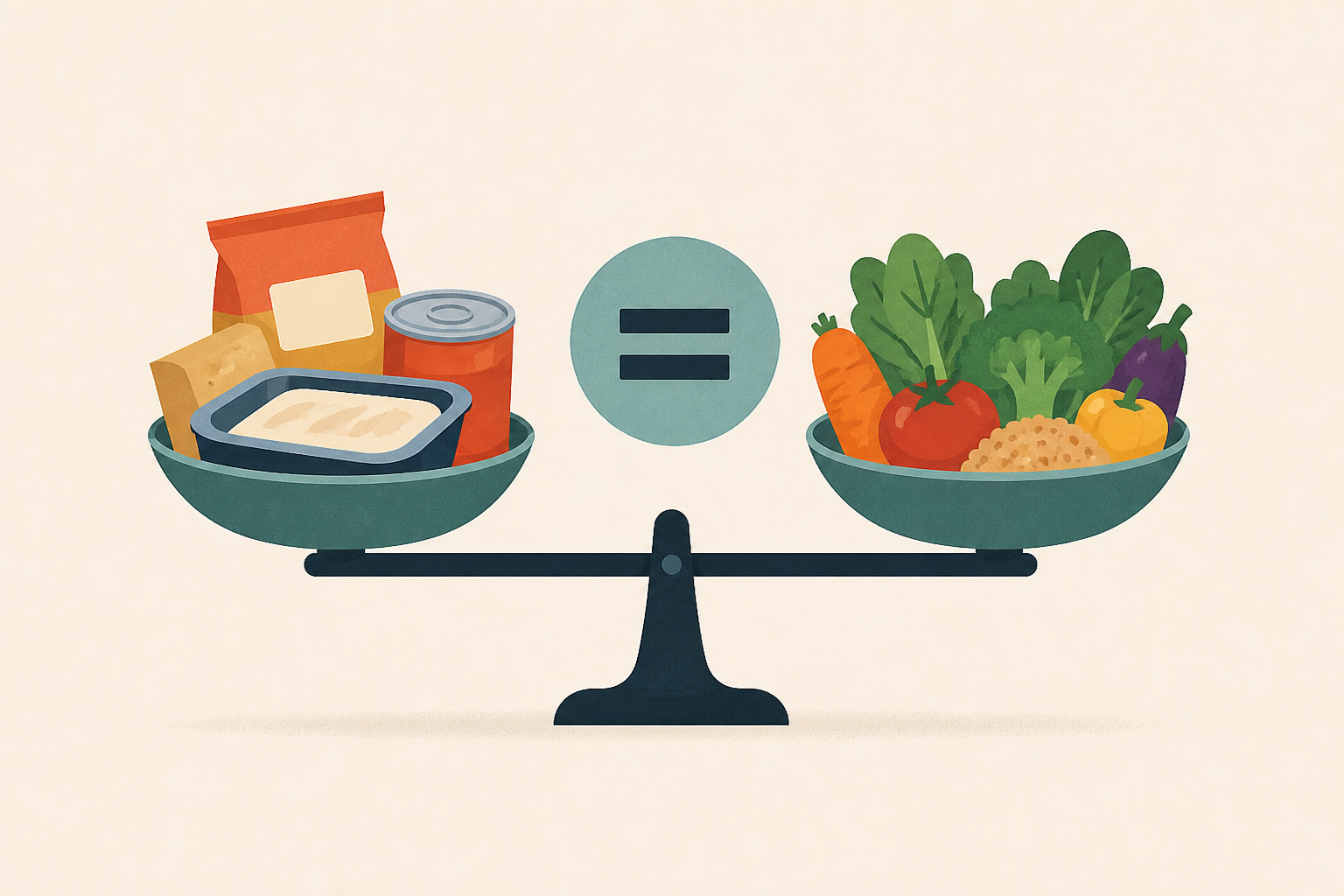 processed and whole meals—then compared the effects