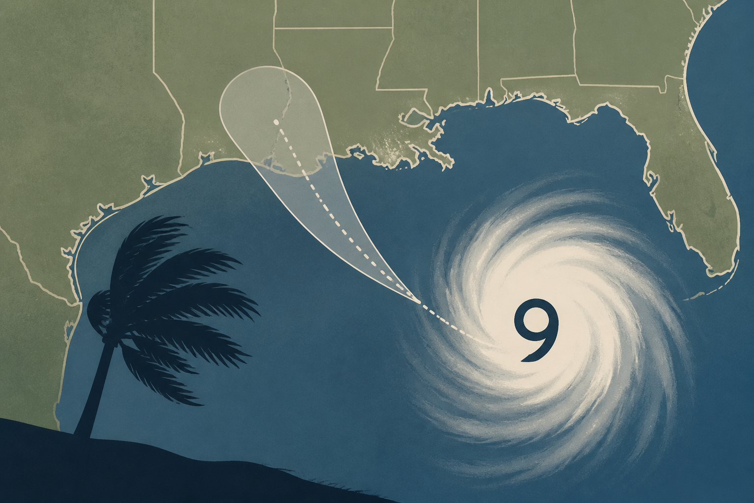 Gulf Coast faces hurricane threat as Tropical Depression Nine is forecast to strengthen