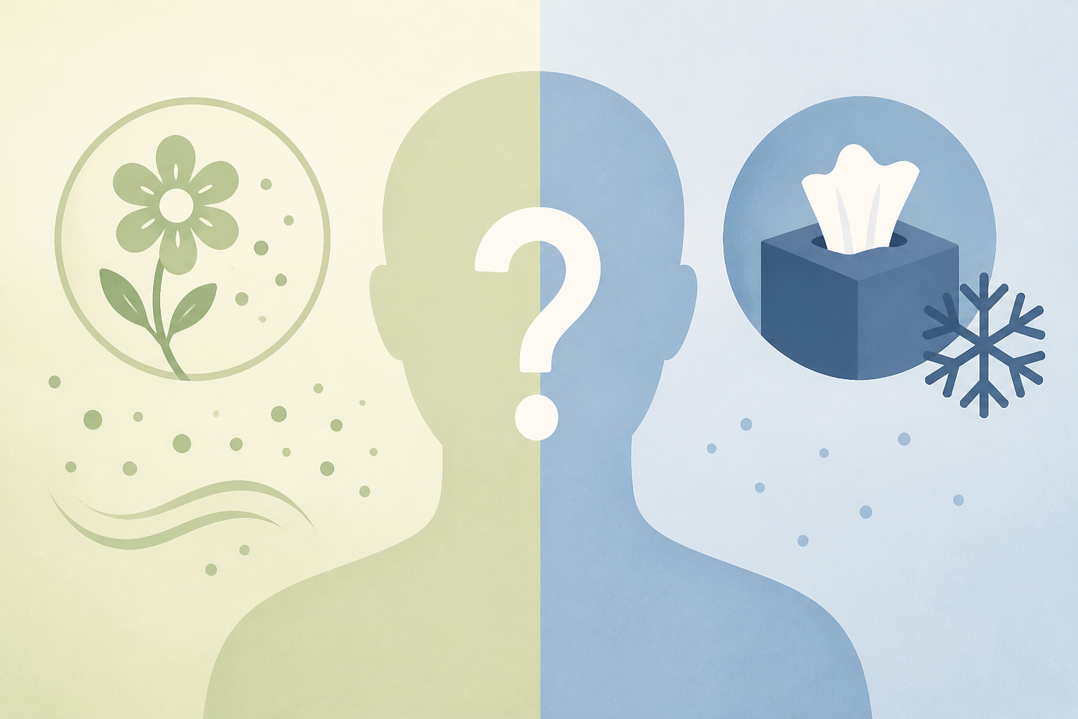 How to tell the difference between allergies vs a cold