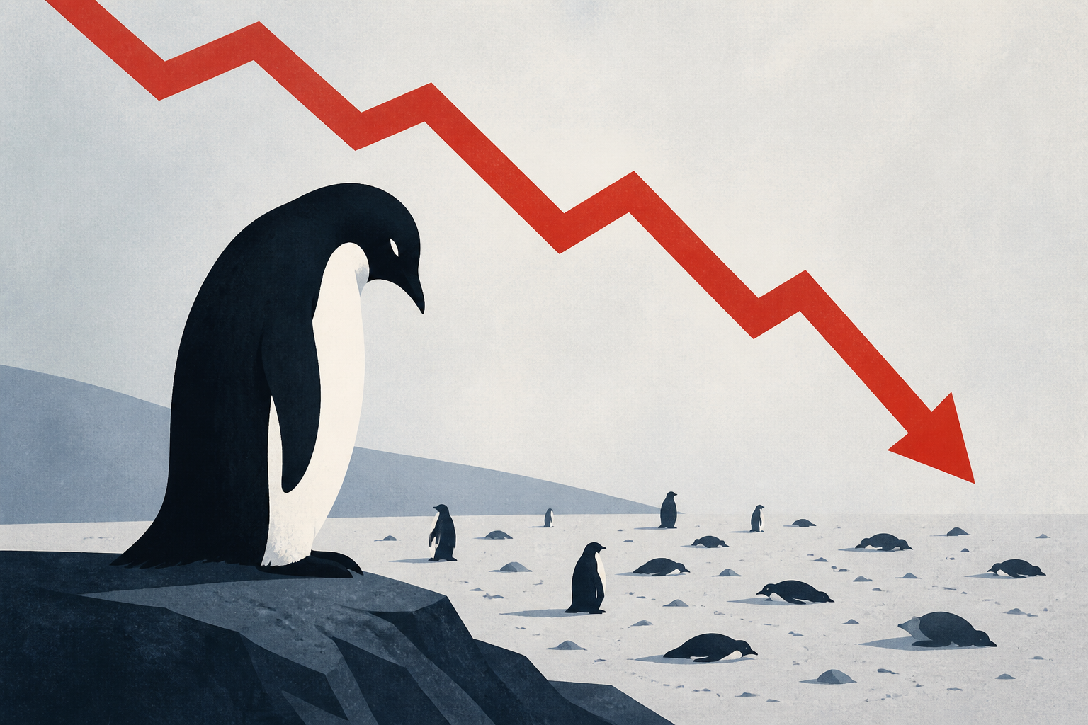 World’s largest penguin colony suffers ‘enormous population crash’